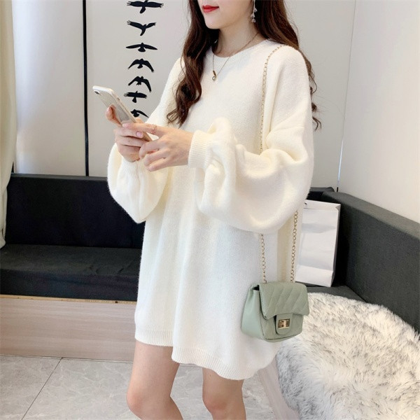 Ovaalse kaelusega vabaaja kampsun rasedatele