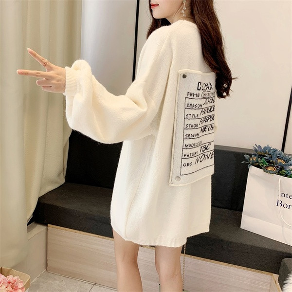 Ovaalse kaelusega vabaaja kampsun rasedatele