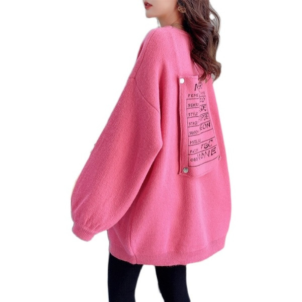 Ovaalse kaelusega vabaaja kampsun rasedatele