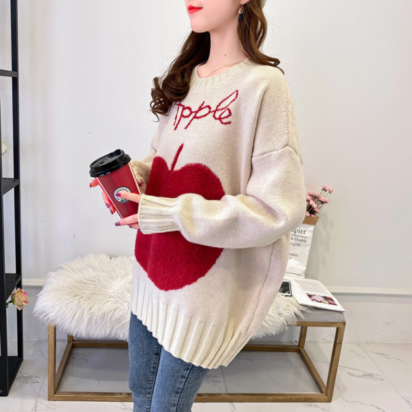 Vastag pulóver terhes nőknek felirattal