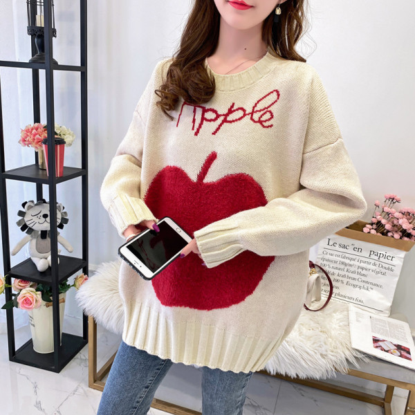 Vastag pulóver terhes nőknek felirattal