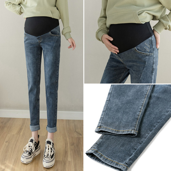 Casual τζιν με τσέπες  για έγκυες γυναίκες