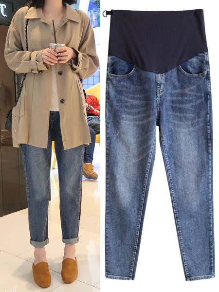 Sinised vabaaja naiste teksad kummiga