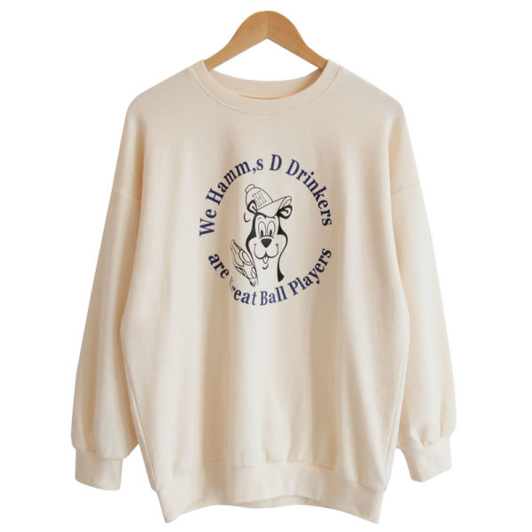 Bluza de dama cu aplicatie si potrivita pentru gravide de culoare bej