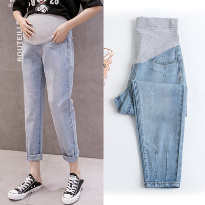 Ευρύ μοντέλο τζιν για έγκυες γυναίκες με φαρδιά ελαστική ζώνη