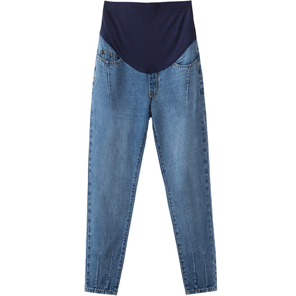 Ευρύ μοντέλο τζιν για έγκυες γυναίκες με φαρδιά ελαστική ζώνη