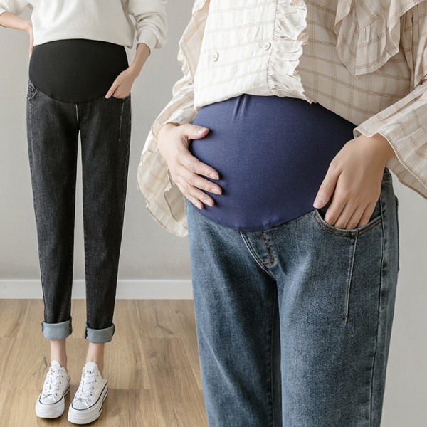 Ευρύ μοντέλο τζιν για έγκυες γυναίκες σε δύο χρώματα