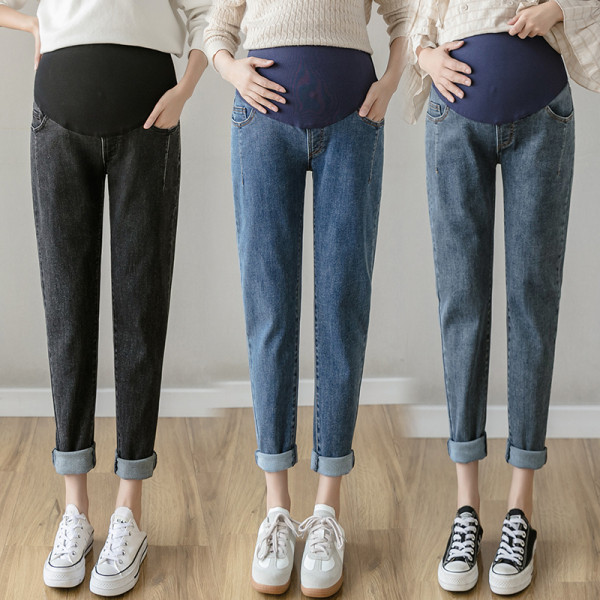 Ευρύ μοντέλο τζιν για έγκυες γυναίκες σε δύο χρώματα