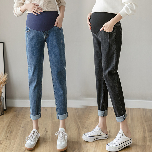 Ευρύ μοντέλο τζιν για έγκυες γυναίκες σε δύο χρώματα