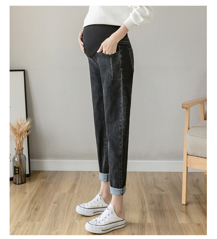 Ευρύ μοντέλο τζιν για έγκυες γυναίκες σε δύο χρώματα