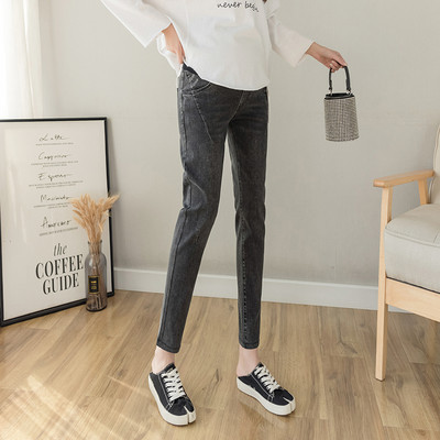 Naiste sügis-talvised teksapüksid vöökohas