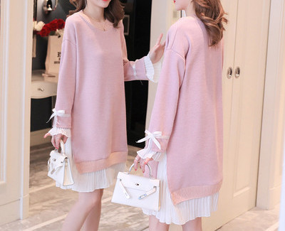 Rochie model nou cu decolteu rotund pentru gravide