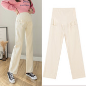 Egyenes modell farmernadrág terhes nők számára