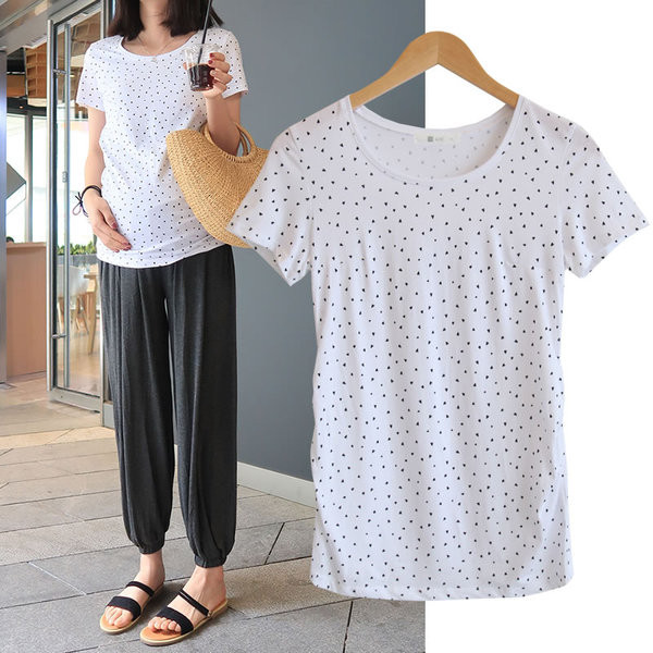 Ženska ležerna bluza bijele boje na točkice