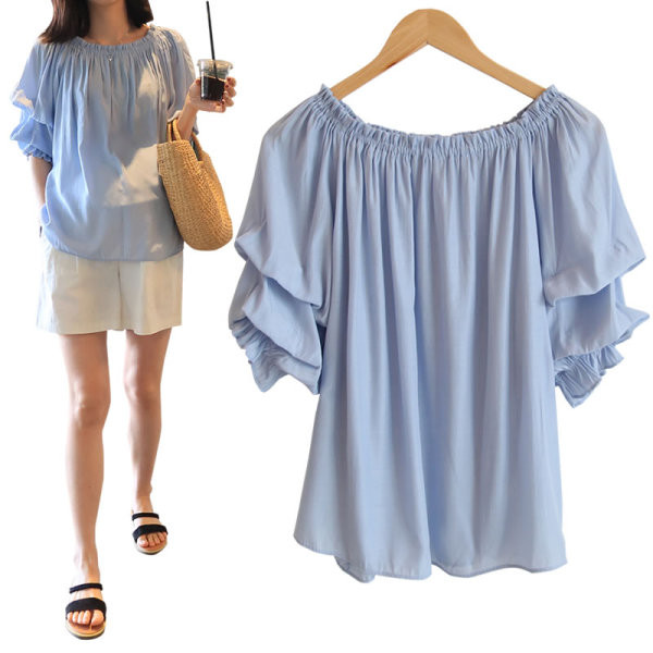 Naiste vabaaja pluus paatkaelusega