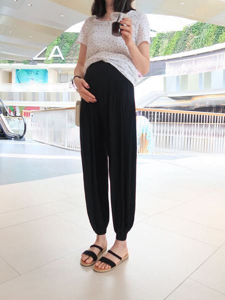 Női alkalmi nadrág széles modell terhes nők számára