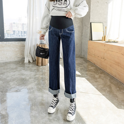 Lai elastse vöökohaga teksapükste mudel rasedatele