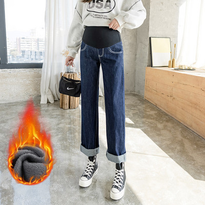 Lai elastse vöökohaga teksapükste mudel rasedatele