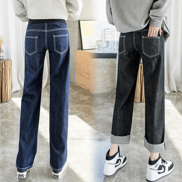 Lai elastse vöökohaga teksapükste mudel rasedatele