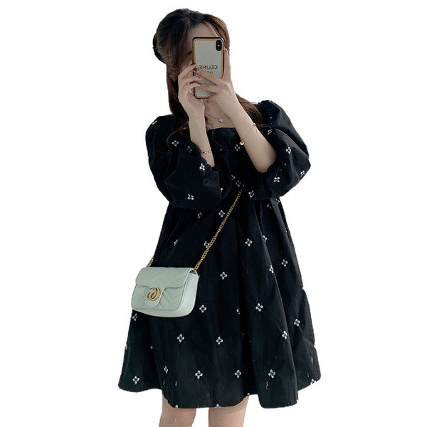 Ежедневна рокля с квадратно деколте-за бременни