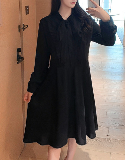 Testreszabott modell női ruha terhes nőknek nyakkendővel és hosszú ujjal