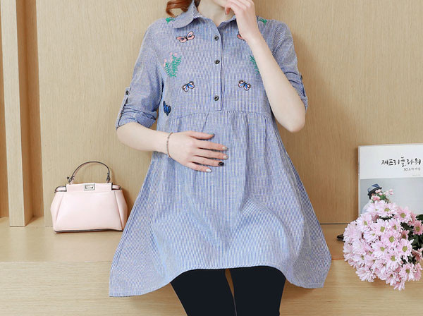 Alkalmi ing hímzéssel - terhes nők számára