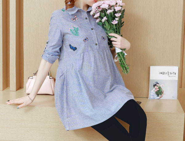 Alkalmi ing hímzéssel - terhes nők számára