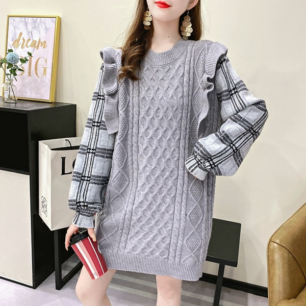 Ležerna haljina za trudnice s kovrčama