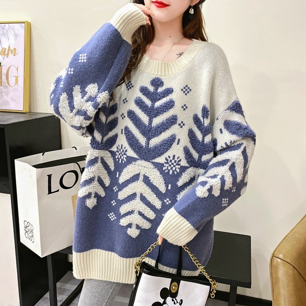 Ingyenes modell pulóver terhes nők számára ovális nyakkivágással