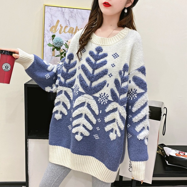 Ingyenes modell pulóver terhes nők számára ovális nyakkivágással