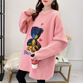 Värvilise aplikatsiooniga kampsun rasedatele