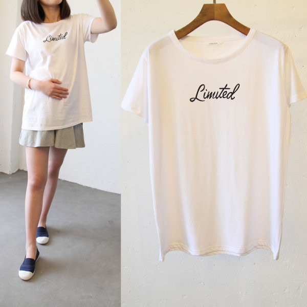 Alkalmi női póló terhes nők számára alkalmas felirattal