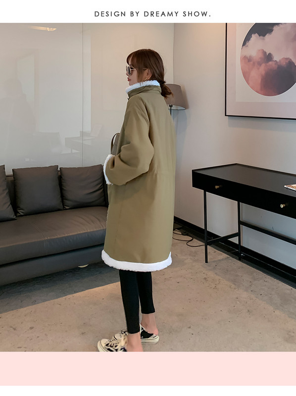 Μεγάλο γυναικείο μπουφάν με ζεστή επένδυση για έγκυες γυναίκες