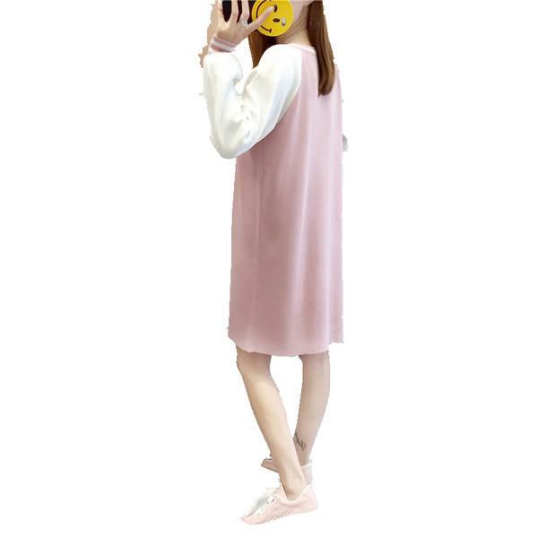 Kismamaruha kerek nyakkivágással és hosszú ujjal