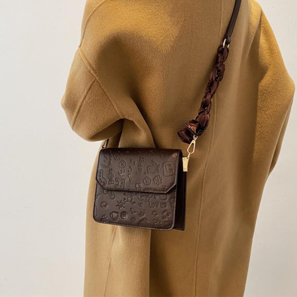 Eko bőrből készült kis női táska 3D alkalmazásokkal