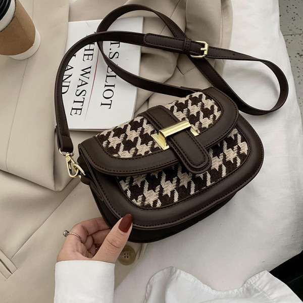 Új modell női kockás táska hosszú füllel