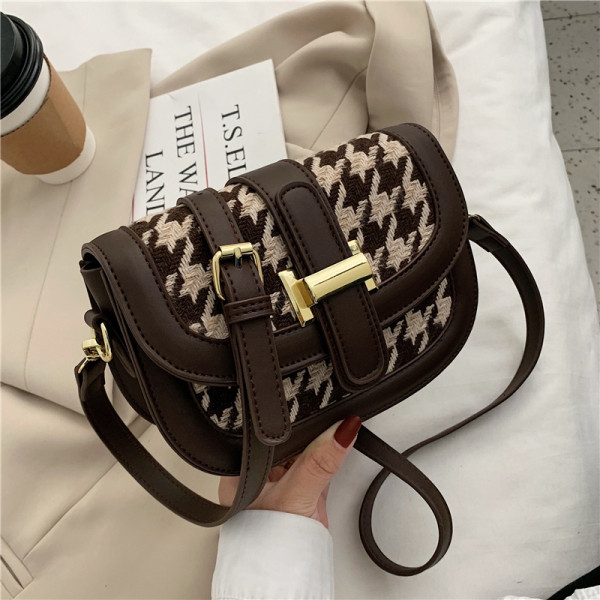 Új modell női kockás táska hosszú füllel