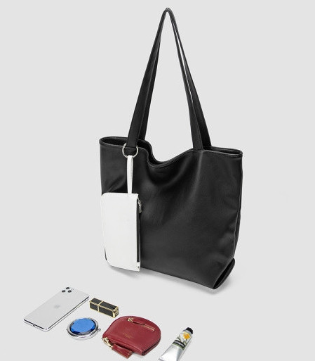 Naiste nahast kott pikkade sangadega kolmes värvitoonis