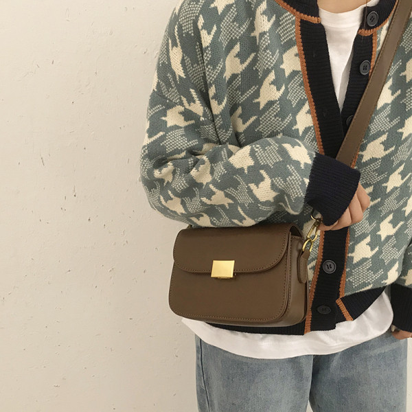 Naiste metallist lukuga nahast kott