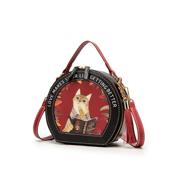 Új modell női táska hengeres formával és alkalmazással