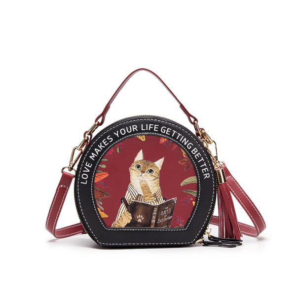 Új modell női táska hengeres formával és alkalmazással