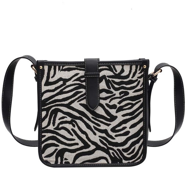 Πολύχρωμη γυναικεία τσάντα με μακριά λαβή και οικολογικό δέρμα