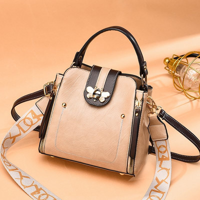 Γυναικεία τσάντα νέο μοντέλο με μεταλλική αγκράφα - μέλισσα