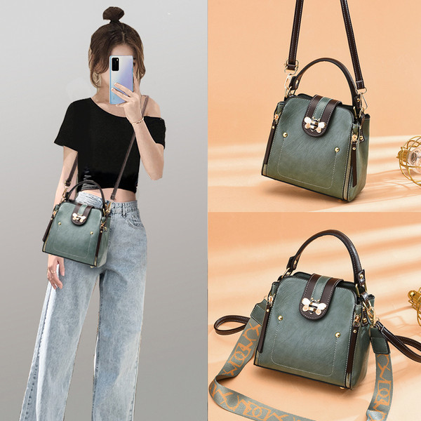 Γυναικεία τσάντα νέο μοντέλο με μεταλλική αγκράφα - μέλισσα