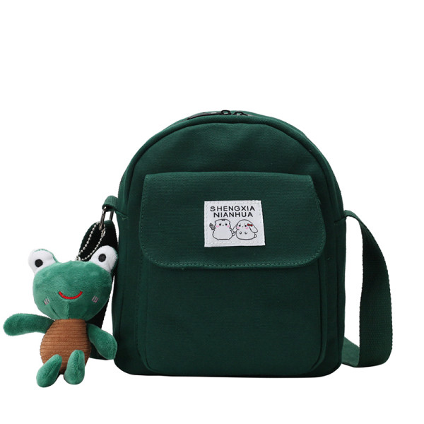 Modern női kistáska textil zsebbel