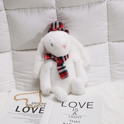 Küülikukujuline kaasaegne naistekott metallist ketiga