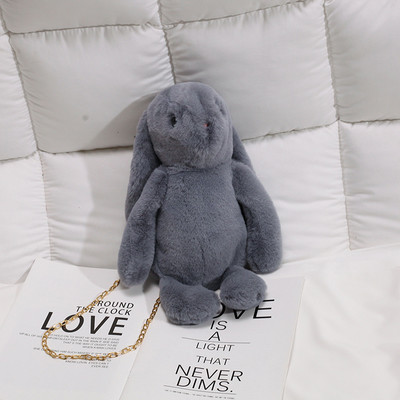 Küülikukujuline kaasaegne naistekott metallist ketiga