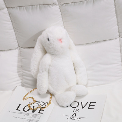 Küülikukujuline kaasaegne naistekott metallist ketiga