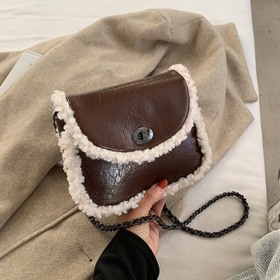 Modern női táska ökobőrből és pehelyből