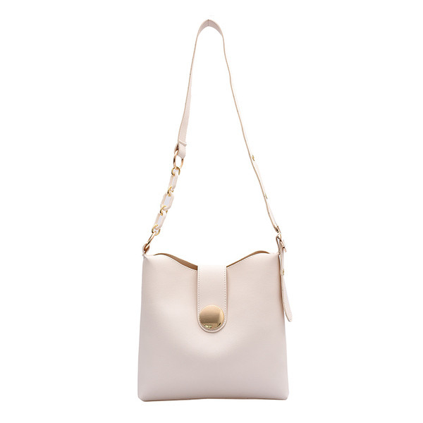 Ежедневна дамска чанта от изкуствена кожа с метално закопчаване